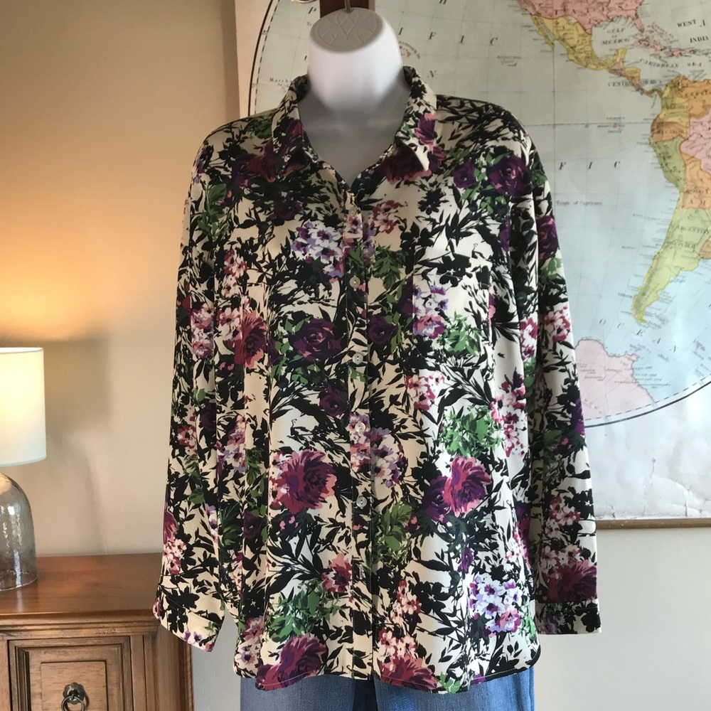 J. Jill Multicolor Floral Top
